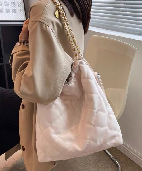 shopnikoniko トートバッグ ミニポーチ付き キルティング