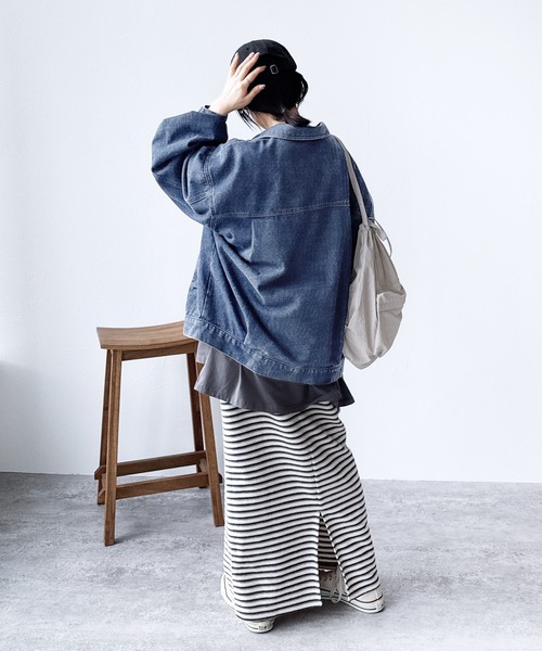 reca（レカ） デニムジャケット gジャン オーバーサイズデニム