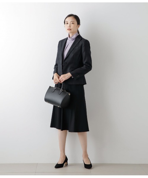NEWYORKER スカート ストレッチフラノ フレアスカート