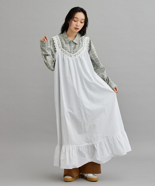 eLur ブラウス シャツ 「eLur」2wayチェックシャツ