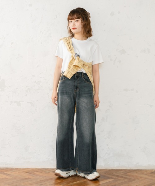 ブラウス シャツ 「eLur」2wayチェックシャツ（セットアップ可) レディース メンズ eLur】2wayチェックシャツ（セットアップ可)（シャツ/ブラウス