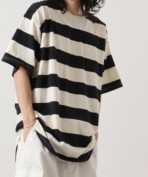 Tシャツ Fサイズ ボーダー 白 ホワイト 半袖 半袖ボーダーTシャツ: トップス｜ハニーズ公式通販