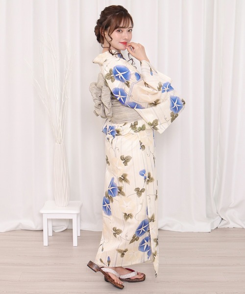 KYOETSU 浴衣 レディース2点セット(浴衣 + 帯） レディース浴衣 2点セット レトロH (rg) | きものKYOETSU【公式】