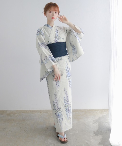 KYOETSU 浴衣 セット レディース 2点セット( + 帯 ) E