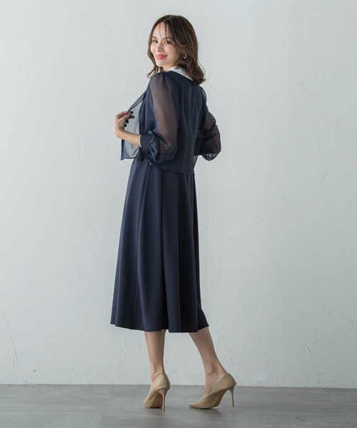 Viaggio Blu ワンピース MISSION DOUBLECLOTH襟付きワンピース