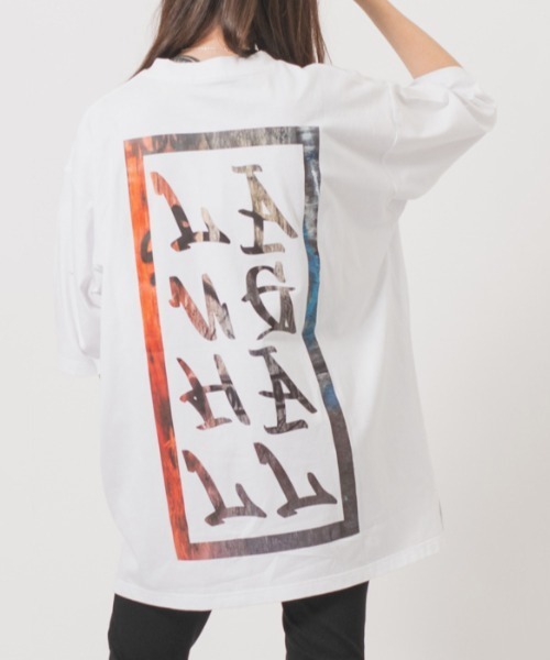 rｅビッグTシャツ RE730 tシャツ スケボーに乗ったなみおくん 半袖ビッグシルエットT