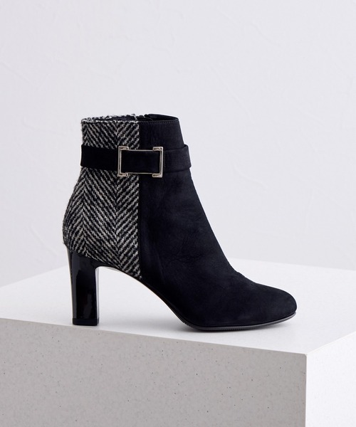 HIMIKO ブーツ 「Made in Japan」サイドバックルヒールブーツ/641406