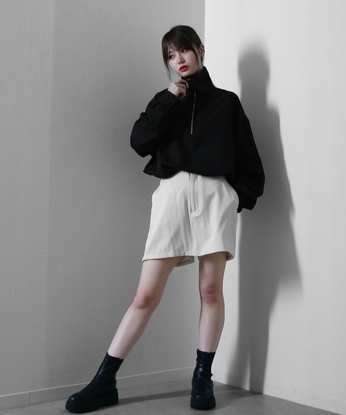 ブラック ハーフジップ シャツ レディース WOMENS】ハーフジップ長袖Tシャツ レディースTシャツ 速乾