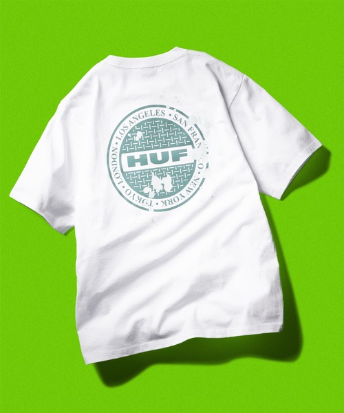 売切れ前に 大人気 HUF MANHOLE TEE バックプリントのデザイン◎ MANHOLE TEE- HUF Worldwide JP