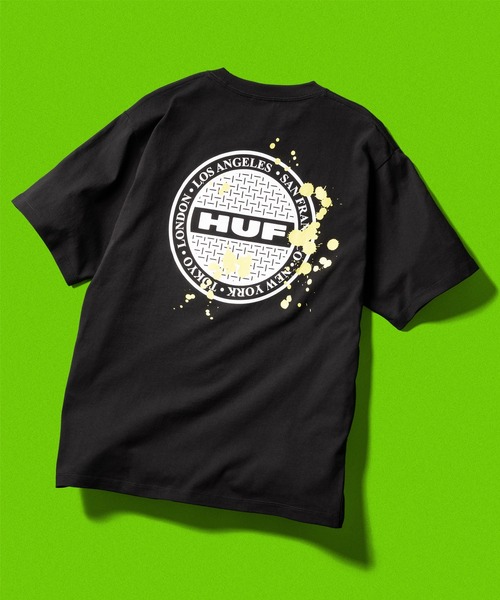 HUF tシャツ MANHOLE TEE / ハフ プリント Tシャツ 半袖 メンズ