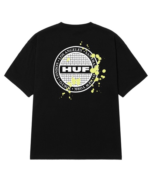 HUF tシャツ MANHOLE TEE / ハフ プリント Tシャツ 半袖 メンズ