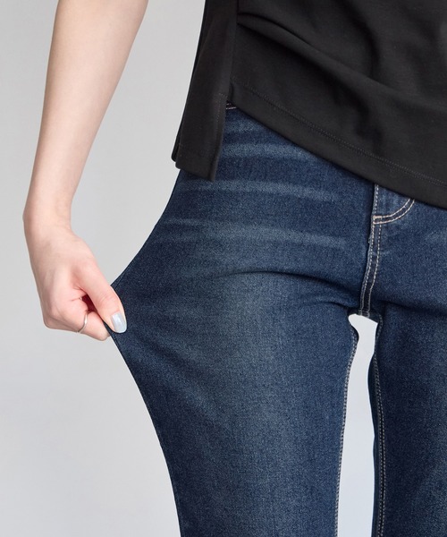 ジーンズ デニム デニムパンツ 「選べる2丈」ストレッチセミフレア