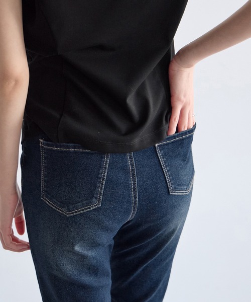 ジーンズ デニム デニムパンツ 「選べる2丈」ストレッチセミフレア
