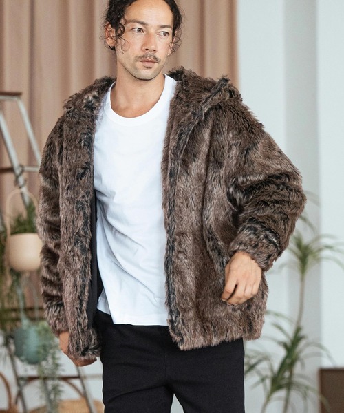 CAMBIO（カンビオ） コート ジャケット mj10172- Oversized Hooded Fur