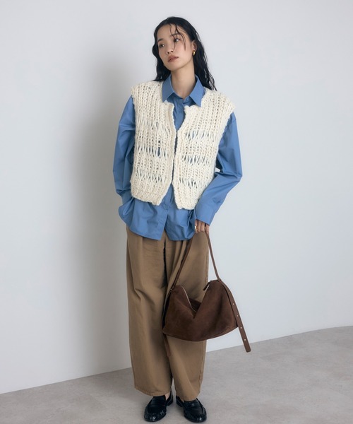 MINERTE ベスト ジレ 「MINERTE」hand knit vest / ハンドニットベスト