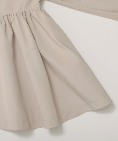 Fitmore♡ パールボタンギャザーペプラムジャケット(ブラック) Fit more コート アウター パールボタンギャザーペプラム