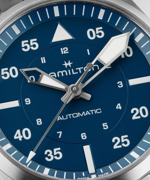 HAMILTON 38mm カーキ パイロット 自動巻 腕時計 ハミルトン カーキ フィールド Titanium Auto - ダイヤルカラー:グリーン