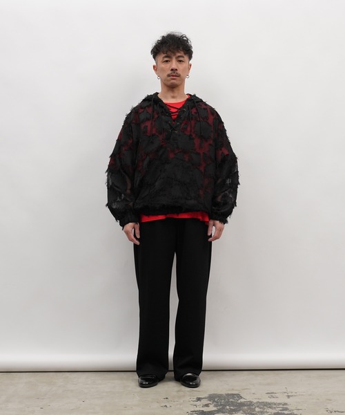 MASU Fringe Lace-Upフリンジ レースアップTシャツ MASU Fringe Lace-Upフリンジ レースアップTシャツ MASU Fringe Lace