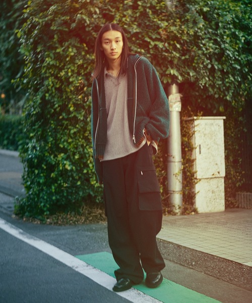 MATSUFUJI（マツフジ） ポロシャツ 別注 Big Waffle V-Neck Shirt
