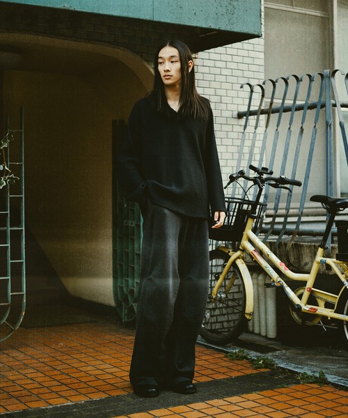 ポロシャツ 別注 Big Waffle V-Neck Shirt メンズ | MATSUFUJI