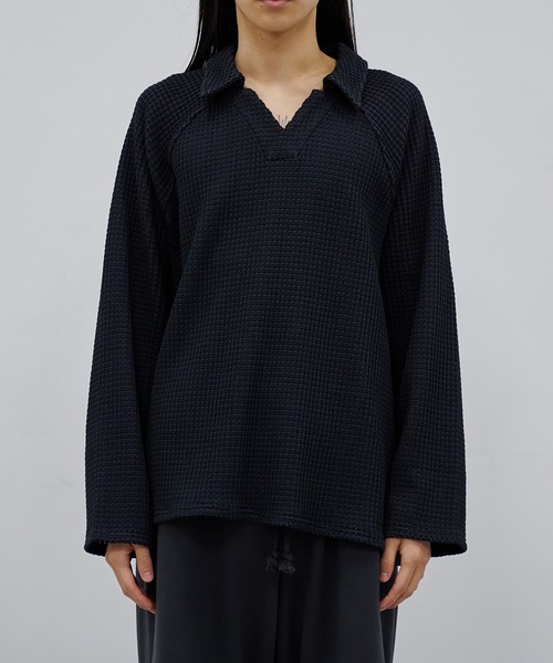 ポロシャツ 別注 Big Waffle V-Neck Shirt メンズ | MATSUFUJI | 02