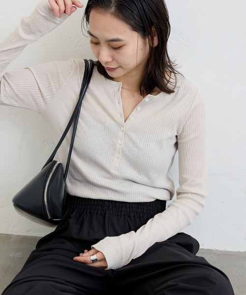 tシャツ 「追加」シアーテレコヘンリーネックプルオーバー レディース JOURNAL STANDARD tシャツ 「追加」シアーテレコヘンリーネック