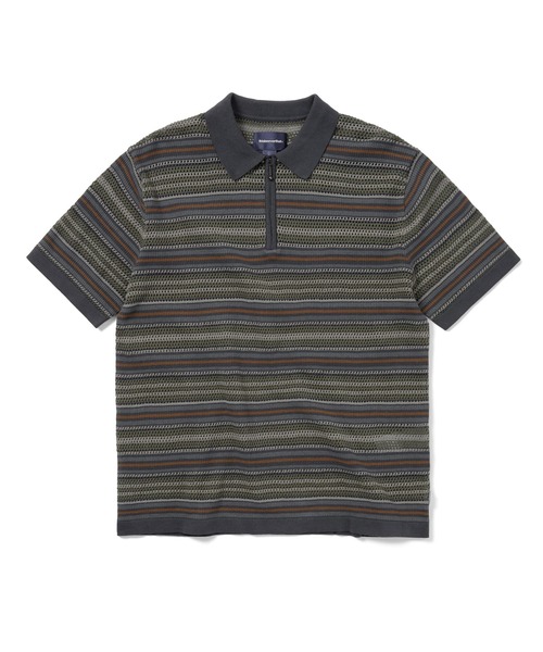 thisisneverthat セーター ニット Striped S/S Knit Polo メンズ