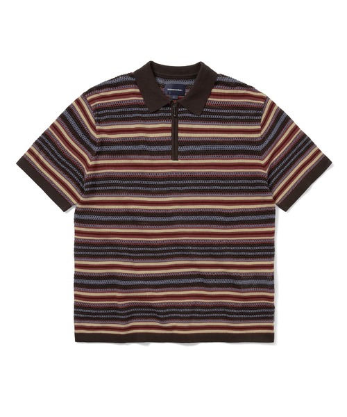 thisisneverthat セーター ニット Striped S/S Knit Polo メンズ