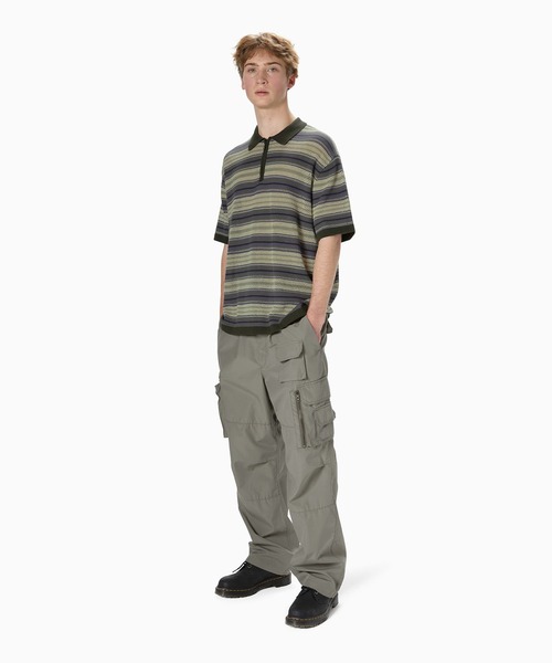 thisisneverthatポロニットセーター thisisneverthat セーター ニット Striped S/S Knit Polo メンズ