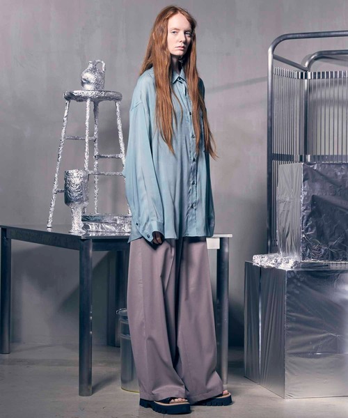 MAISON SPECIAL シャツ 「UNISEX」Prime-Over Cellrose Chiffon