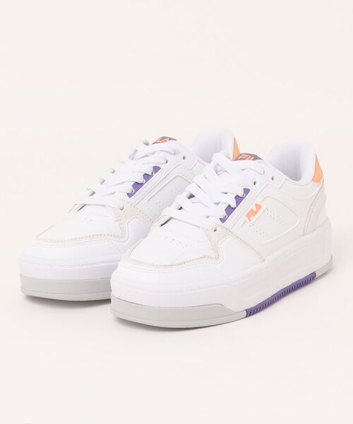 【FILA】 フィラ FILA COURT FEATHERY WHITE/PURPLE 国内発送 FILA スニーカー フィラ COURT FEATHERY フィラコートフェザリー