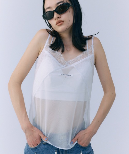 JOSE MOON キャミソール LACE SHEER CAMISOLE/レースシアー