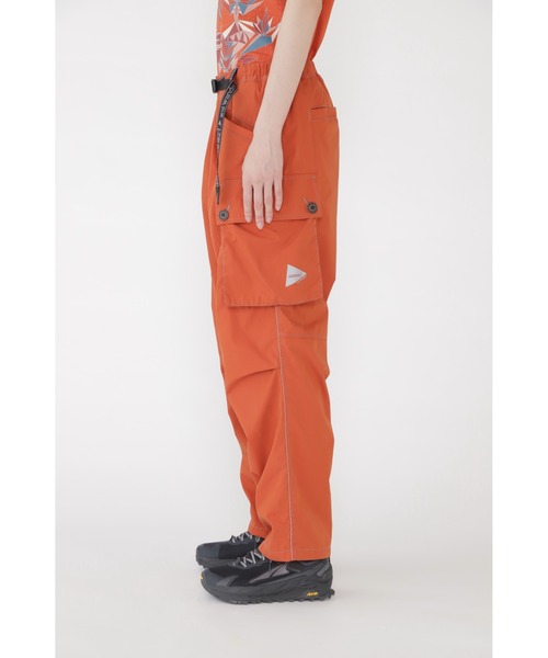 スーパーワイドミリタリーパンツSUPER WIDE MILITARY PANTS and wander パンツ MILITARY WIDE PANT｜ミリタリーワイドパンツ
