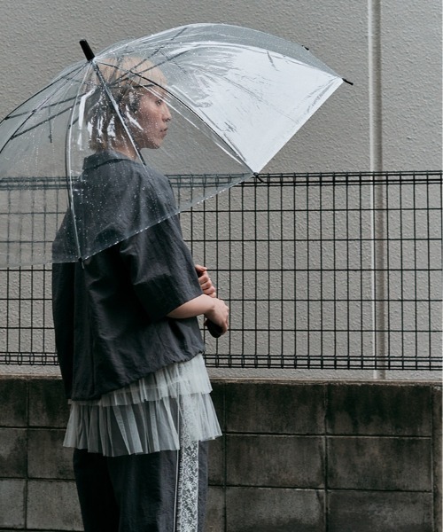 W：Huku ジャケット ノーカラージャケット 撥水 サファリシャツ