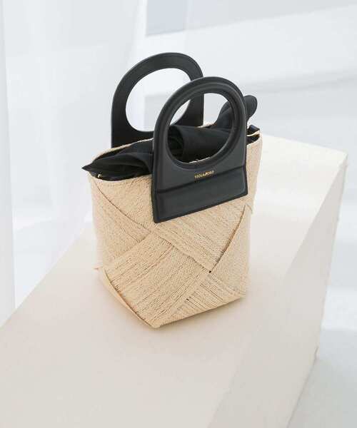 極美品　VIOLAD'ORO アバカミニショルダー☆かごバッグ ショルダーバッグ バッグ VIOLAd'ORO アバカメッシュミニバッグ
