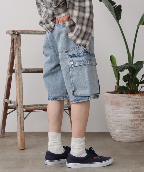 Levi's569 loose バギーショーツ ジョーツ ライトブルー 極太