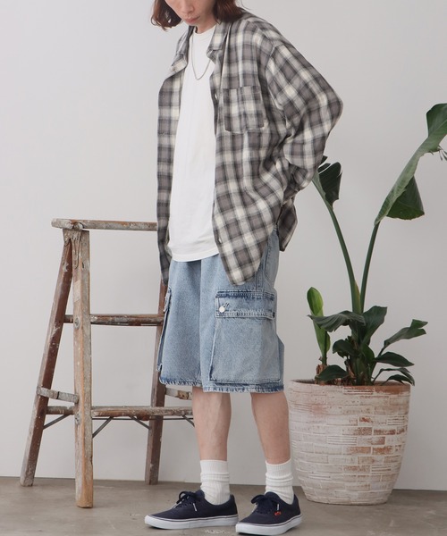 Levi's569 loose バギーショーツ ジョーツ ライトブルー 極太