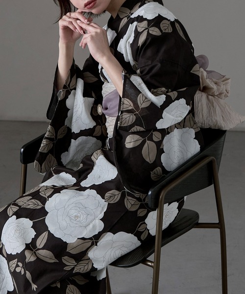 asaka 浴衣 大人浴衣ブランドasaka 着付けのいらない簡単二部式