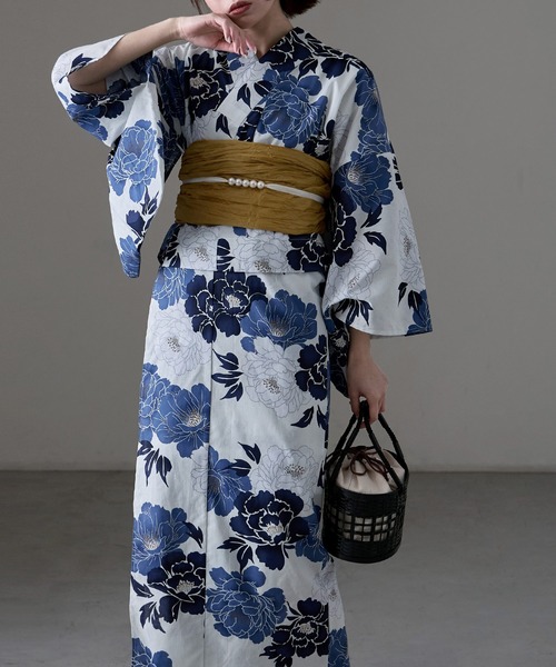 asaka 浴衣 大人浴衣ブランドasaka 着付けのいらない簡単二部式