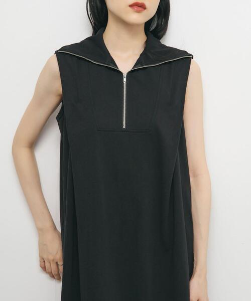 KBF（ケービーエフ） ワンピース ハーフZIPカットワンピース