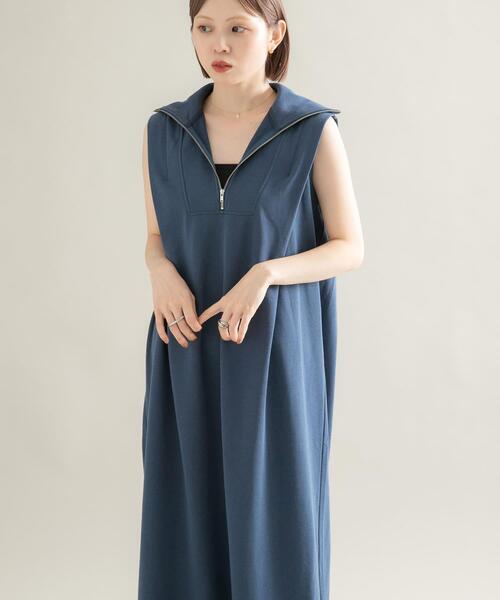 KBF（ケービーエフ） ワンピース ハーフZIPカットワンピース