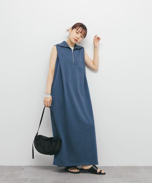 KBF（ケービーエフ） ワンピース ハーフZIPカットワンピース