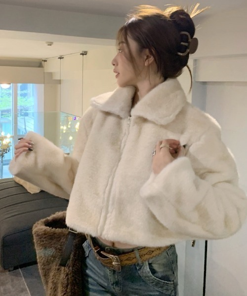 DIAVEL 「DIAVEL」 ジップアップブルゾン M ホワイト レディース