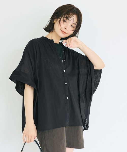 coca（コカ） ブラウス シャツ 夏 半袖 ＼再入荷／ コットンボイル