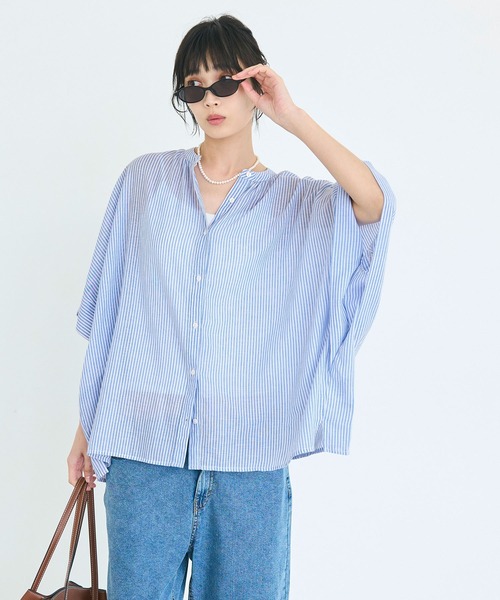 coca（コカ） ブラウス シャツ ＼再入荷／ コットンボイルポンチョ