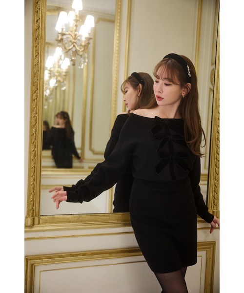 Her lip to ニットワンピース M ブラック レディース : ZOZOTOWN Yahoo