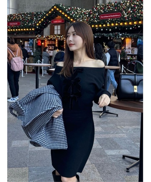 Her lip to ニットワンピース M ブラック レディース : ZOZOTOWN Yahoo