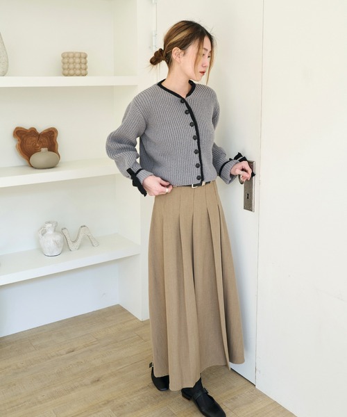 「UNE MANSION」 ニットカーディガン FREE グレー レディース_画像7