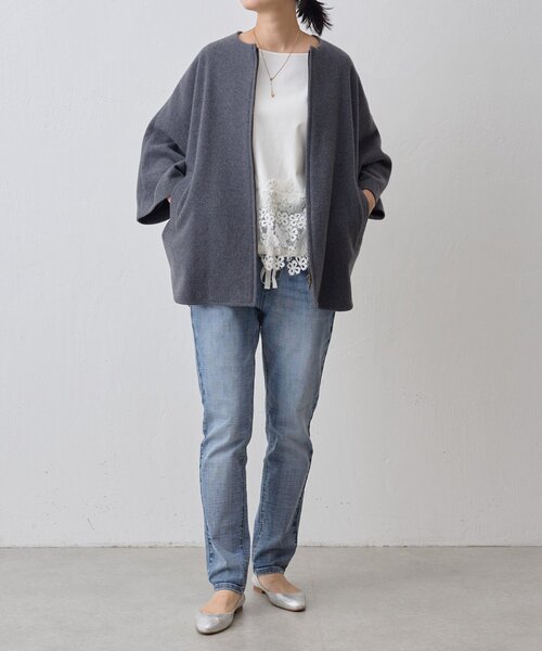 BEARDSLEY tシャツ 裾レースカットソー レディース : ZOZOTOWN