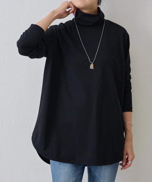 tシャツ ハイネックカットソー レディース